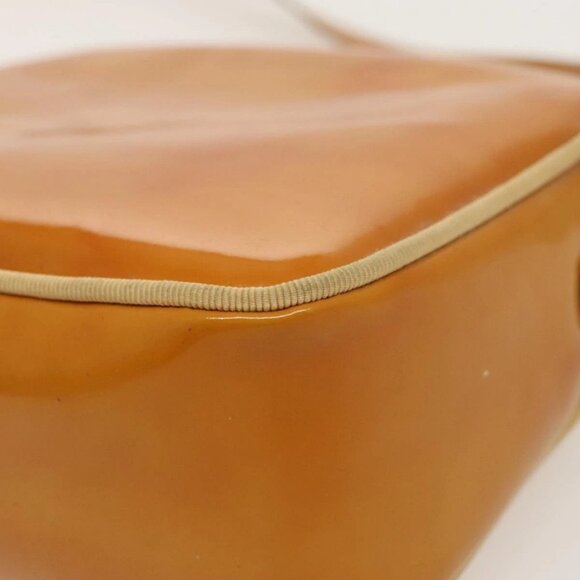 Salvatore Ferragamo Shoulder Bag Patent leather Gold Beige Auth 98765 - Picture 5 of 16